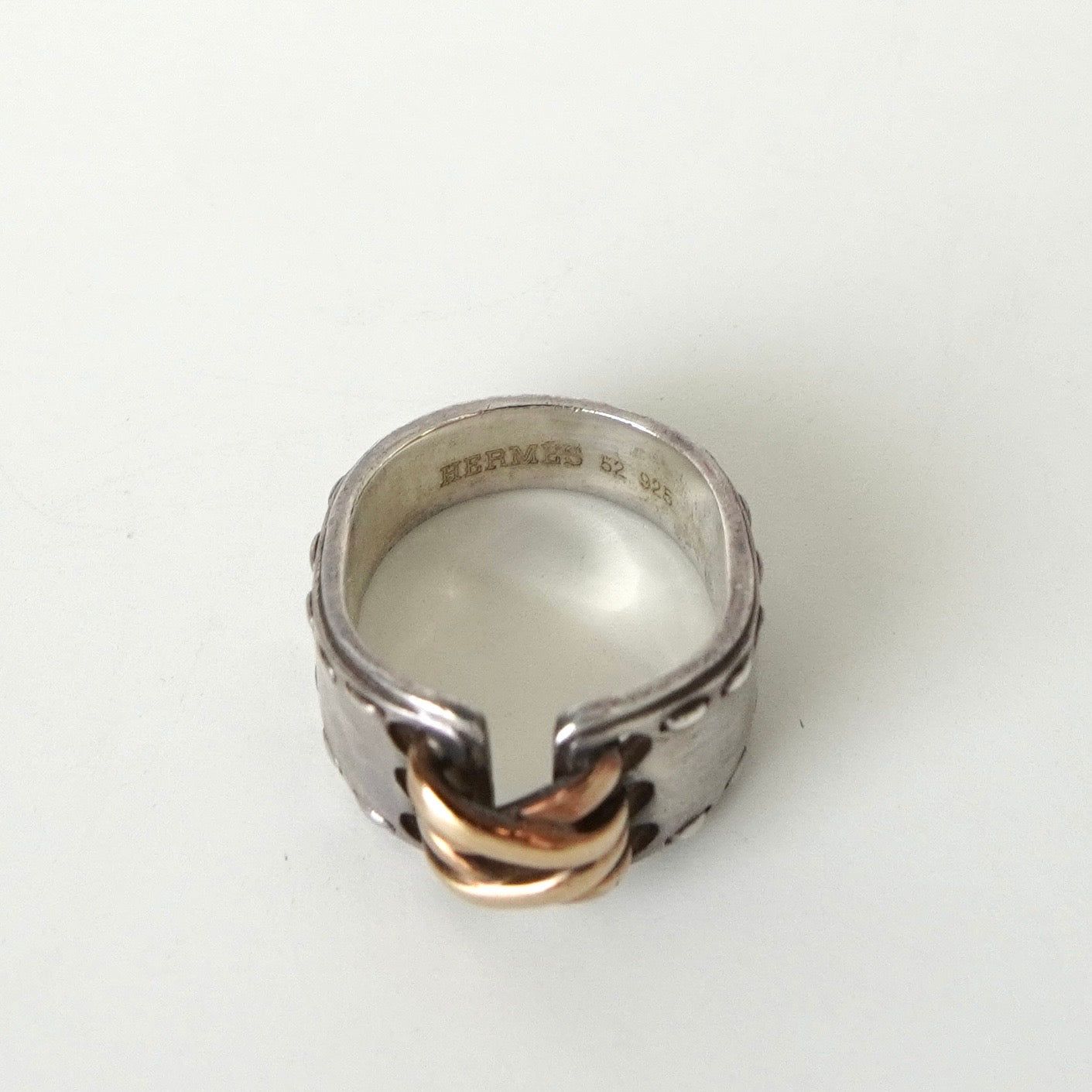 エルメス ヴィンテージ メキシコ コルセット ダブル 18K × SV925 指輪