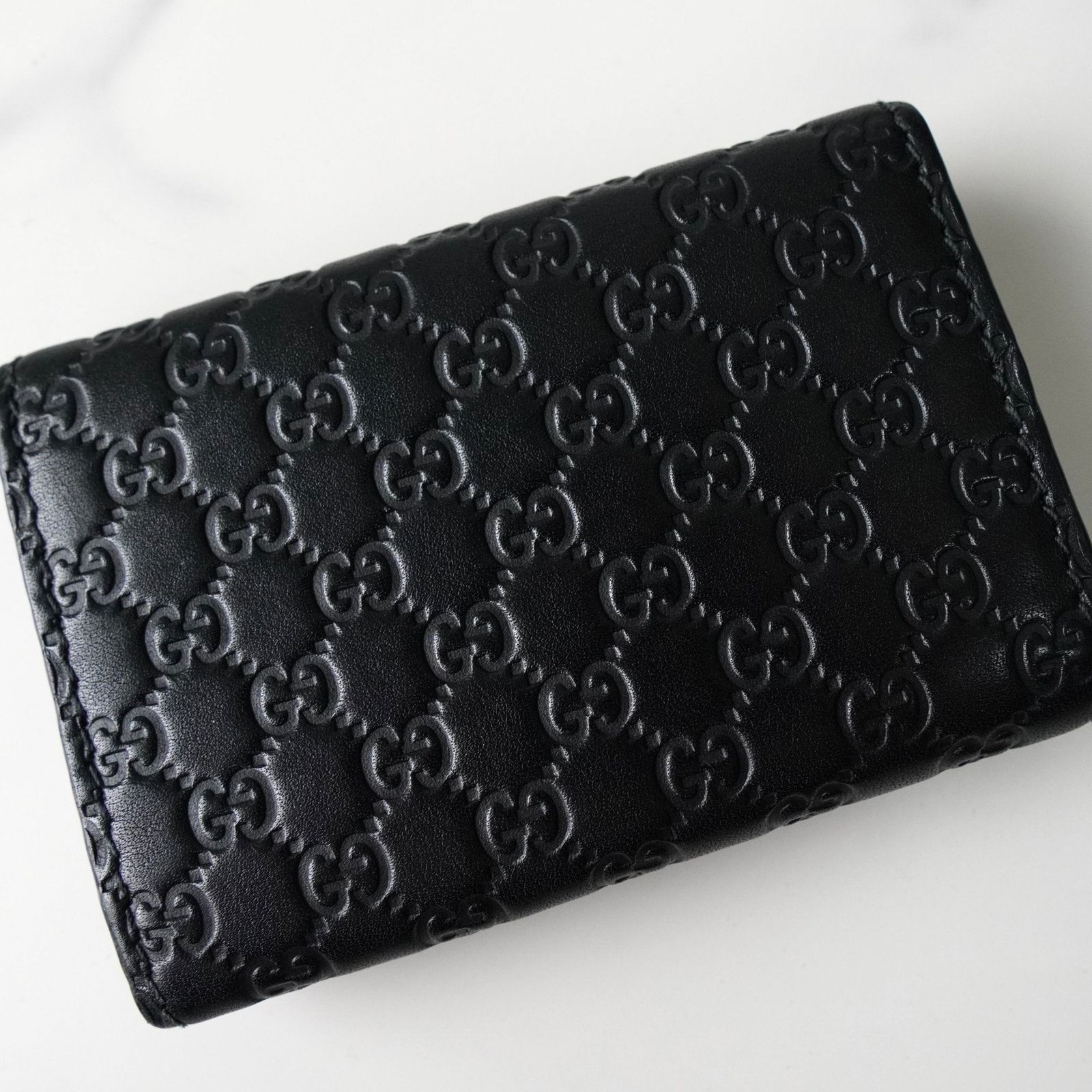 ☆開店セール☆ 新品未使用 美品 グッチ マイクログッチシマレザー キーケース グッチ マイクログッチシマ キーケース 6連 レザー ブラック - メルカリ