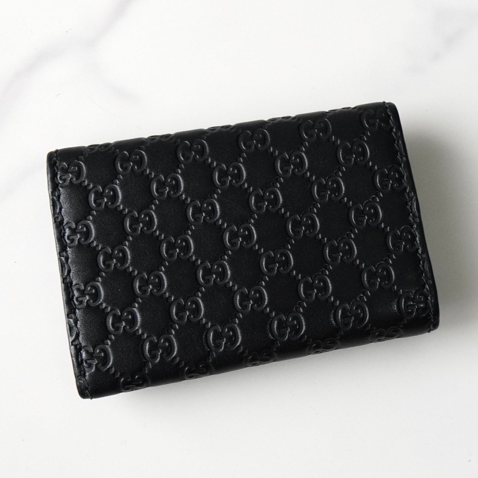 ☆開店セール☆ 新品未使用 美品 グッチ マイクログッチシマレザー キーケース グッチ マイクログッチシマ キーケース 6連 レザー ブラック - メルカリ