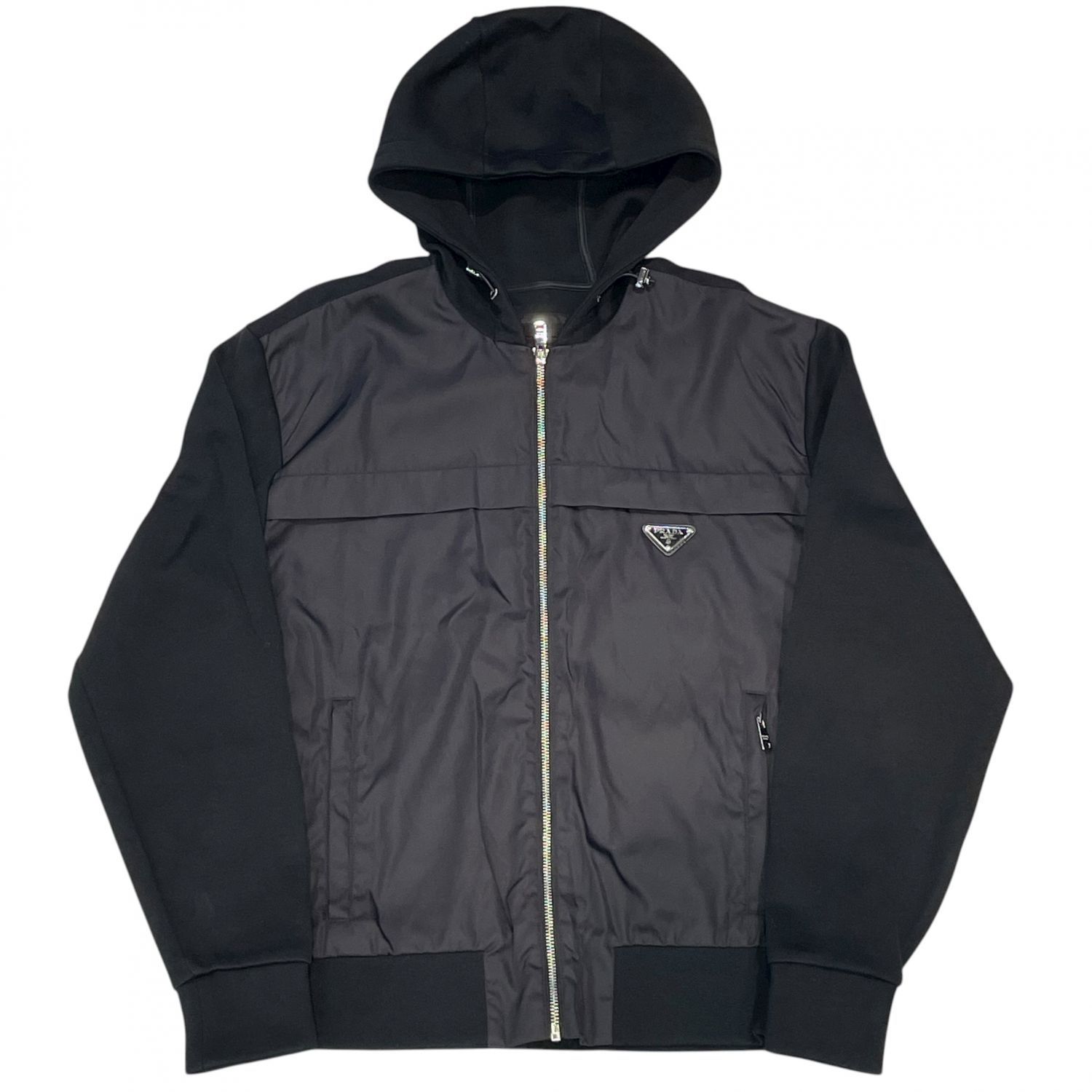 中古】 PRADA プラダ ナイロン切替ジップアップパーカー UJL070 S192