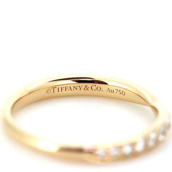ティファニー ハーモニー ビーズ セット ダイヤモンド リング K 18 PG 8号弱