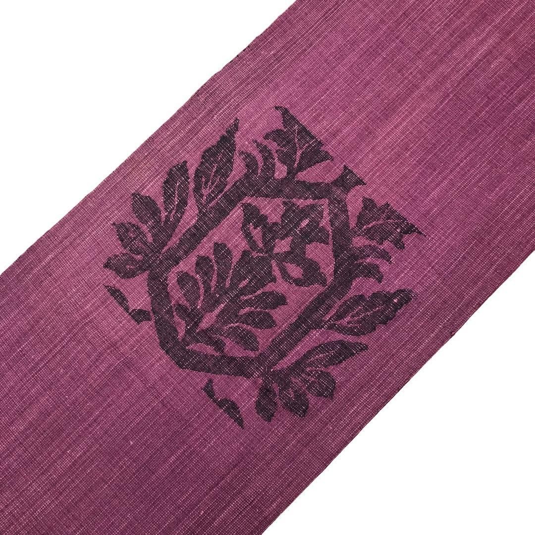 名古屋帯 紬 抽象花模様 織葡萄色 O-5715 - メルカリ