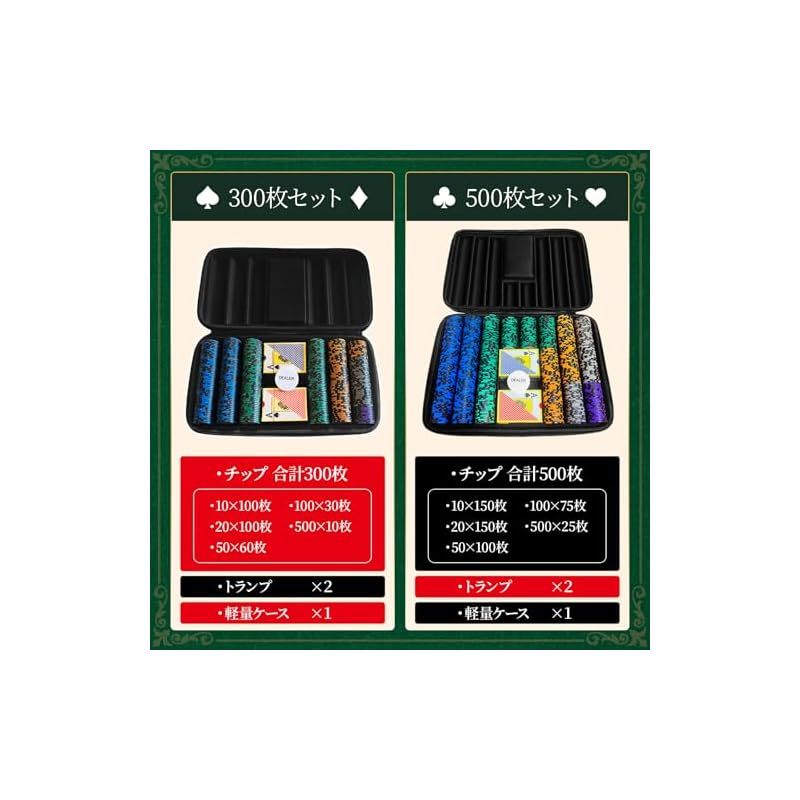 【新品】ポーカーチップ500枚セット（トレー付き） GOODEASY ポーカーチップ 500枚 ポーカーセット クレイチップ トランプ