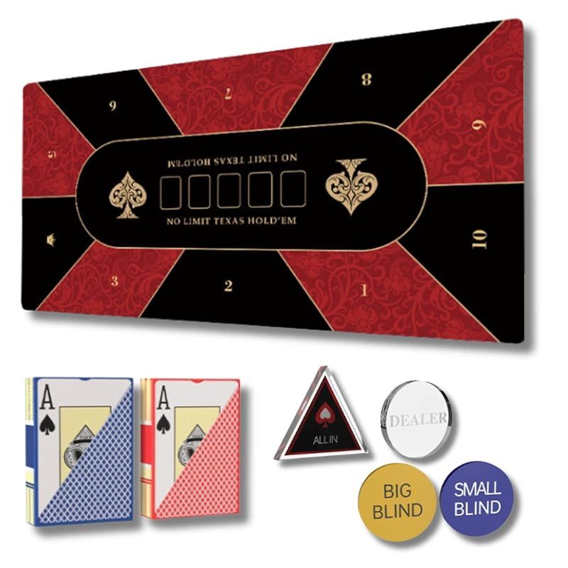 【値下げ交渉可】テキサスホールデムポーカーセット Amazon | Generic ポーカーセット チップ 500枚 数字入り トランプ2