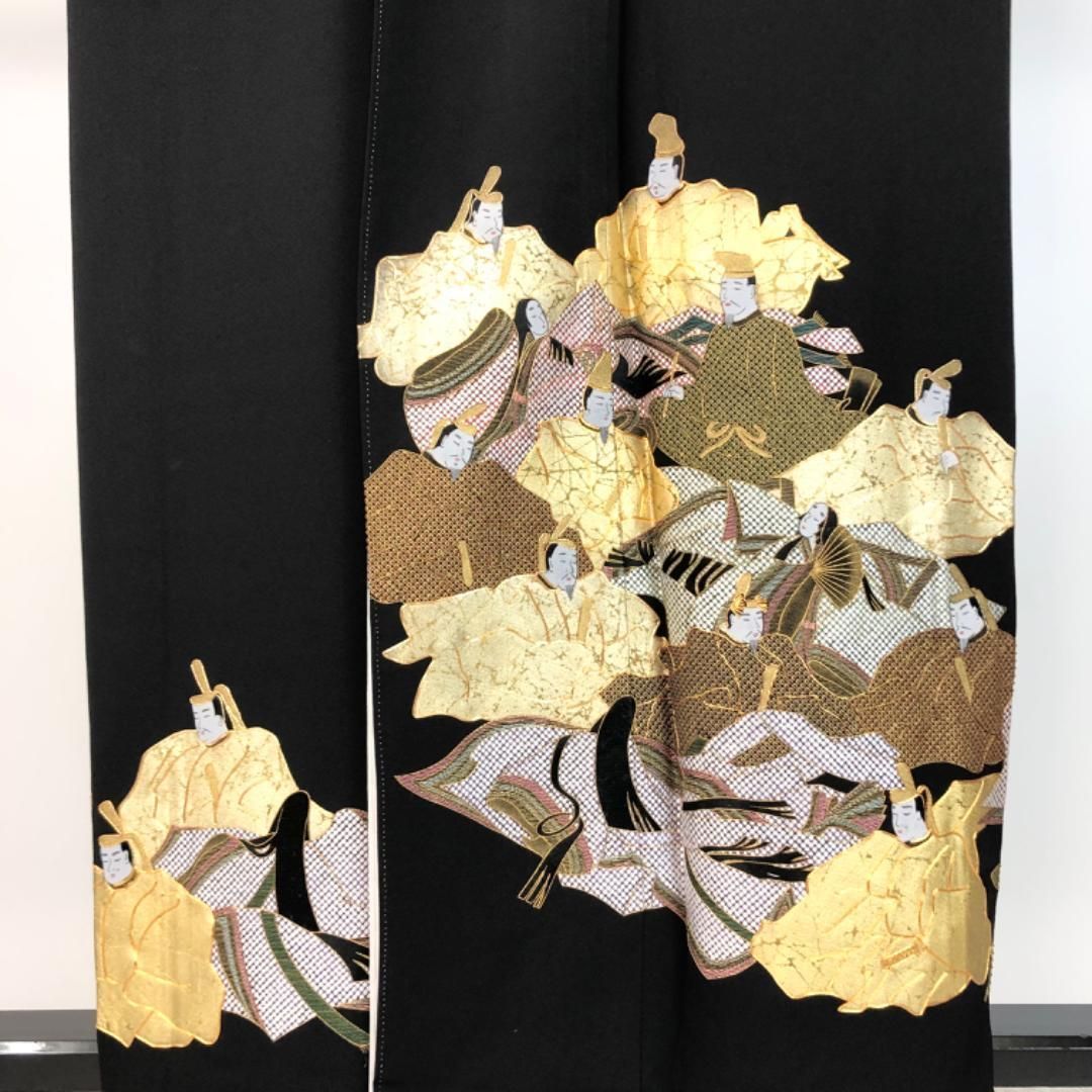 黒留袖 作家物 人物柄 相良刺繍 金駒 金彩 K-5504 - メルカリ