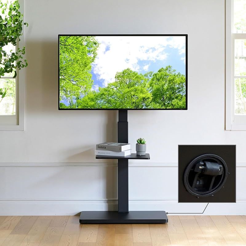 テレビ台 高さ調整機能付き 65インチ対応 山善(YAMAZEN) テレビスタンド 安い 壁寄せテレビスタンド 棚付き