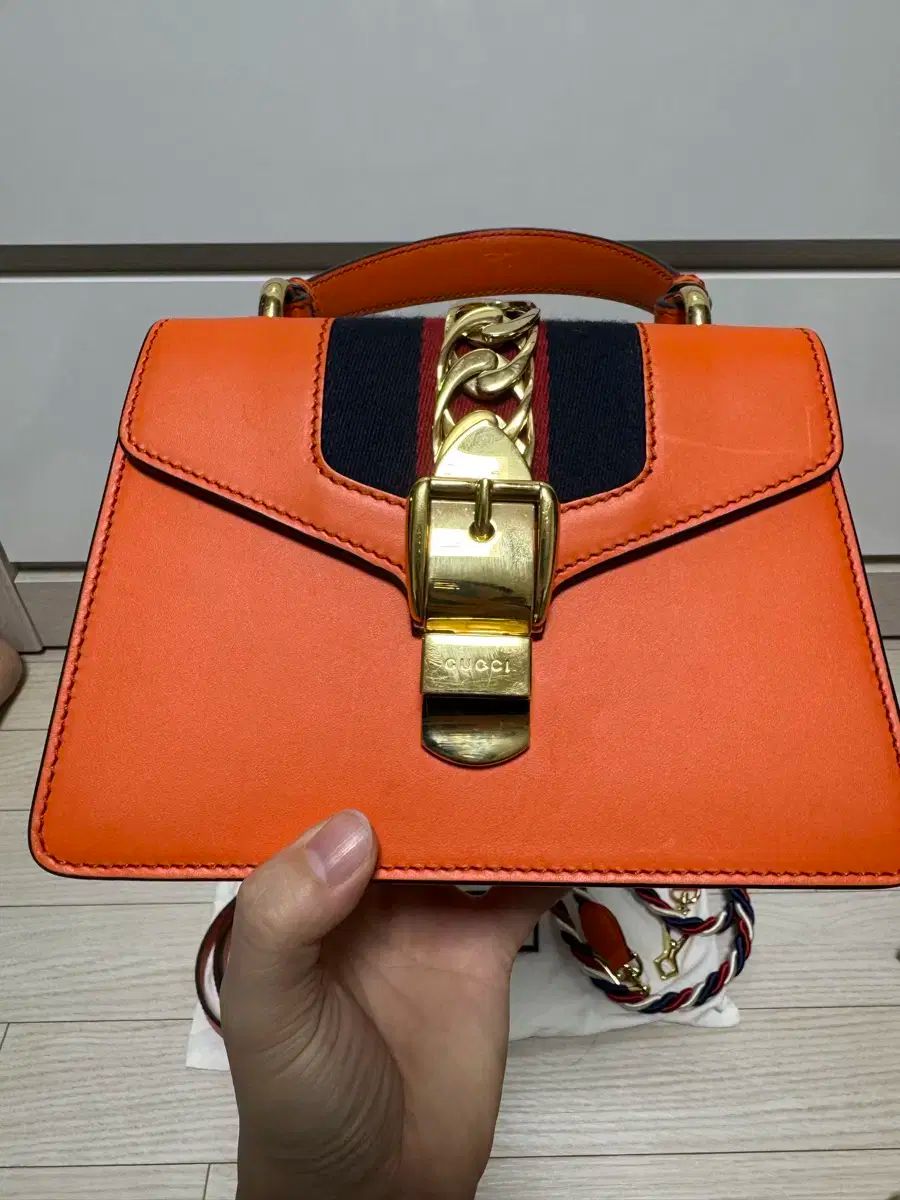 グッチ シルヴィバッグ - オレンジ ストラップ2本
