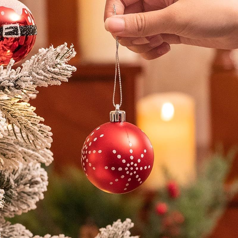 Valery Madelyn クリスマス オーナメント 70個セット 大容量 レッド