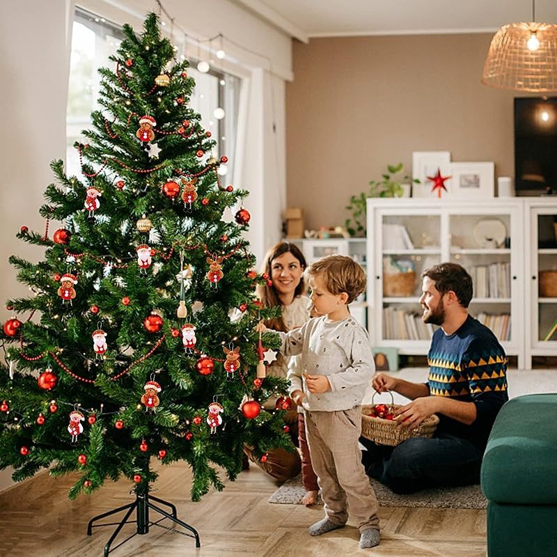 クリスマスオーナメント 4個セット 立体 可愛い トナカイ