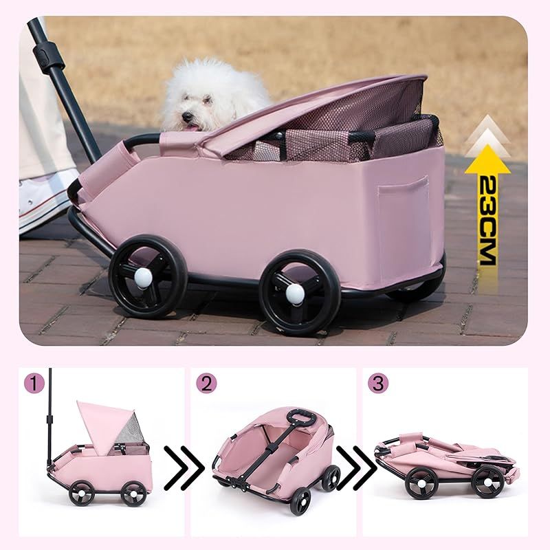 Kontuly ペットカート 犬カート 4輪 小型犬 組み立て簡単 折りたたみ式