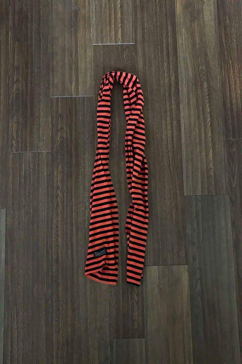 Agnes B アグネスベー オレンジ ストライプ スカーフ