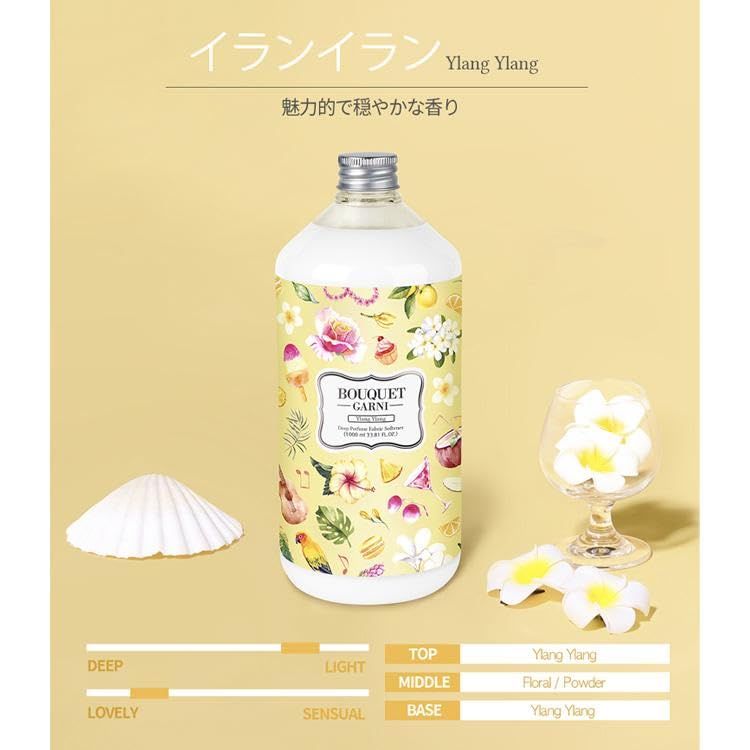 ブーケガルニ ディープパフューム ブースター 衣類用消臭剤 香りづけビーズ 2個セット Chabelくじ イランイランの花の香り