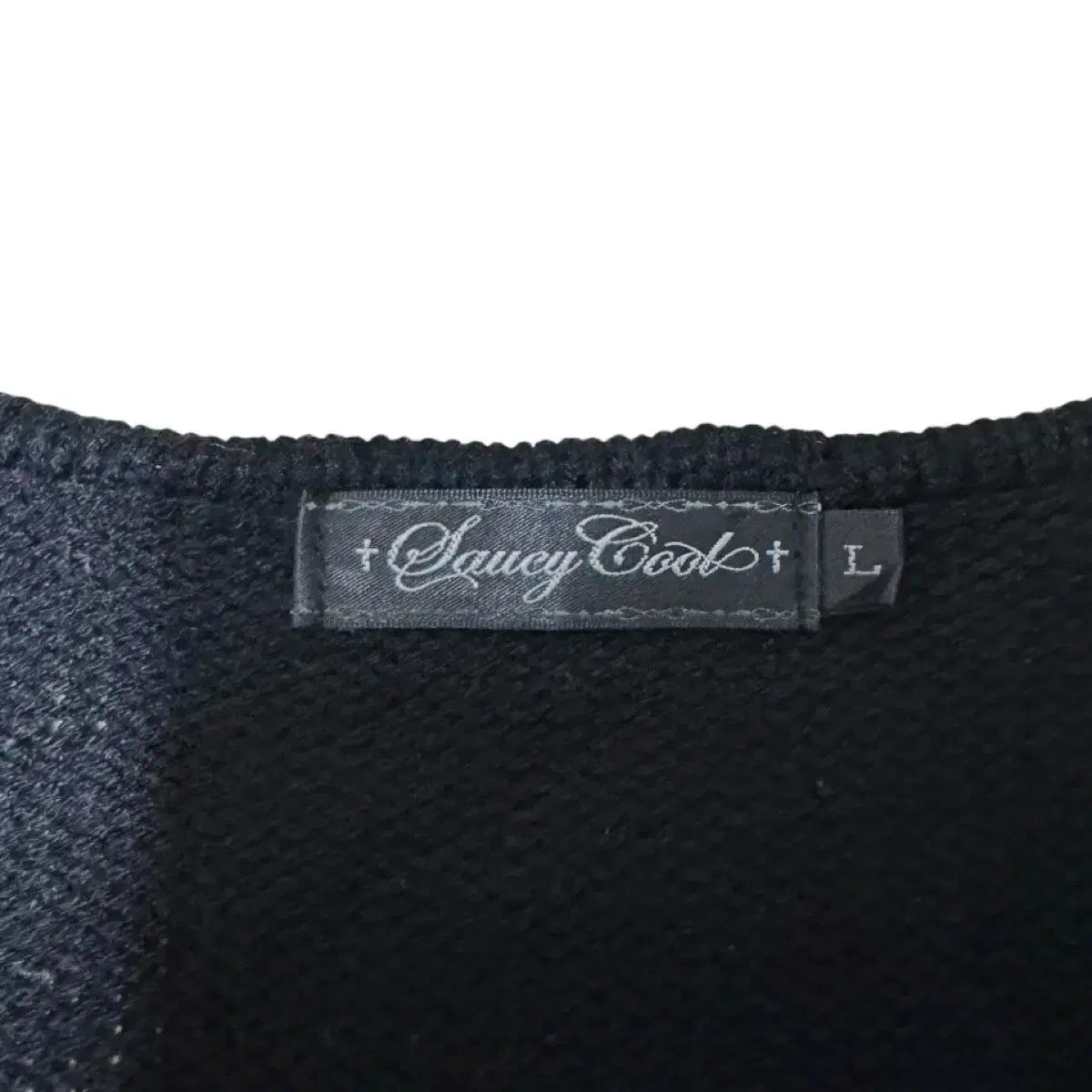  スカル ロゴ ニット セーター ブラック 長袖 ニット セーター