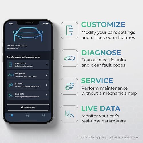 CARISTA OBD2 アダプタ Bluetooth コーディング 診断機 デイライト バッテリー登録 ELM327 29bbe341