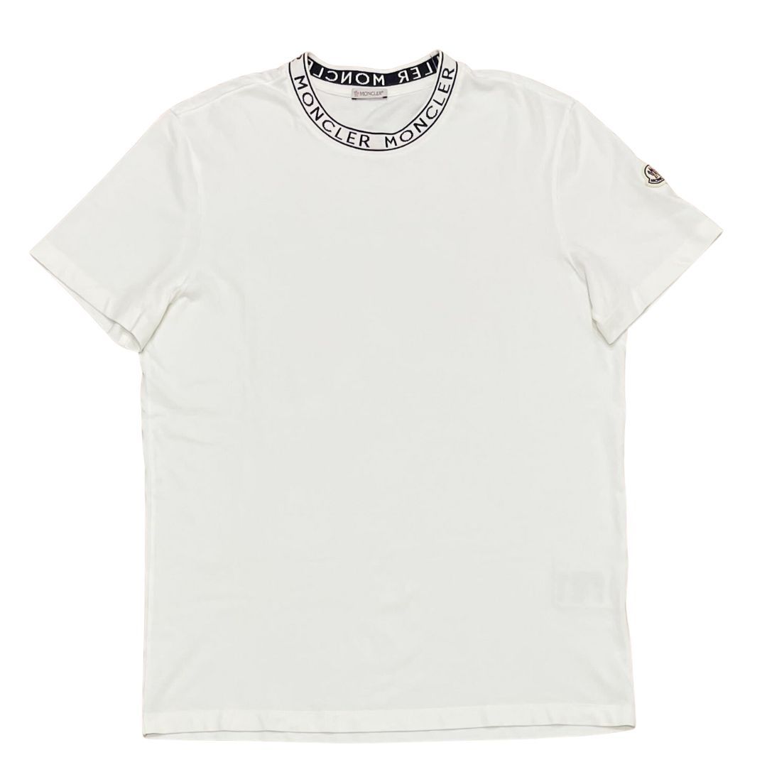 MONCLER/XL /ホワイト /ネックロゴTシャツ /型番 I10918C00012 8390T
