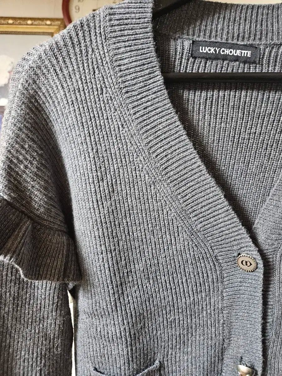LUCKY CHOUETTE ラッキーシュエトゥ グレー ニット カーディガン