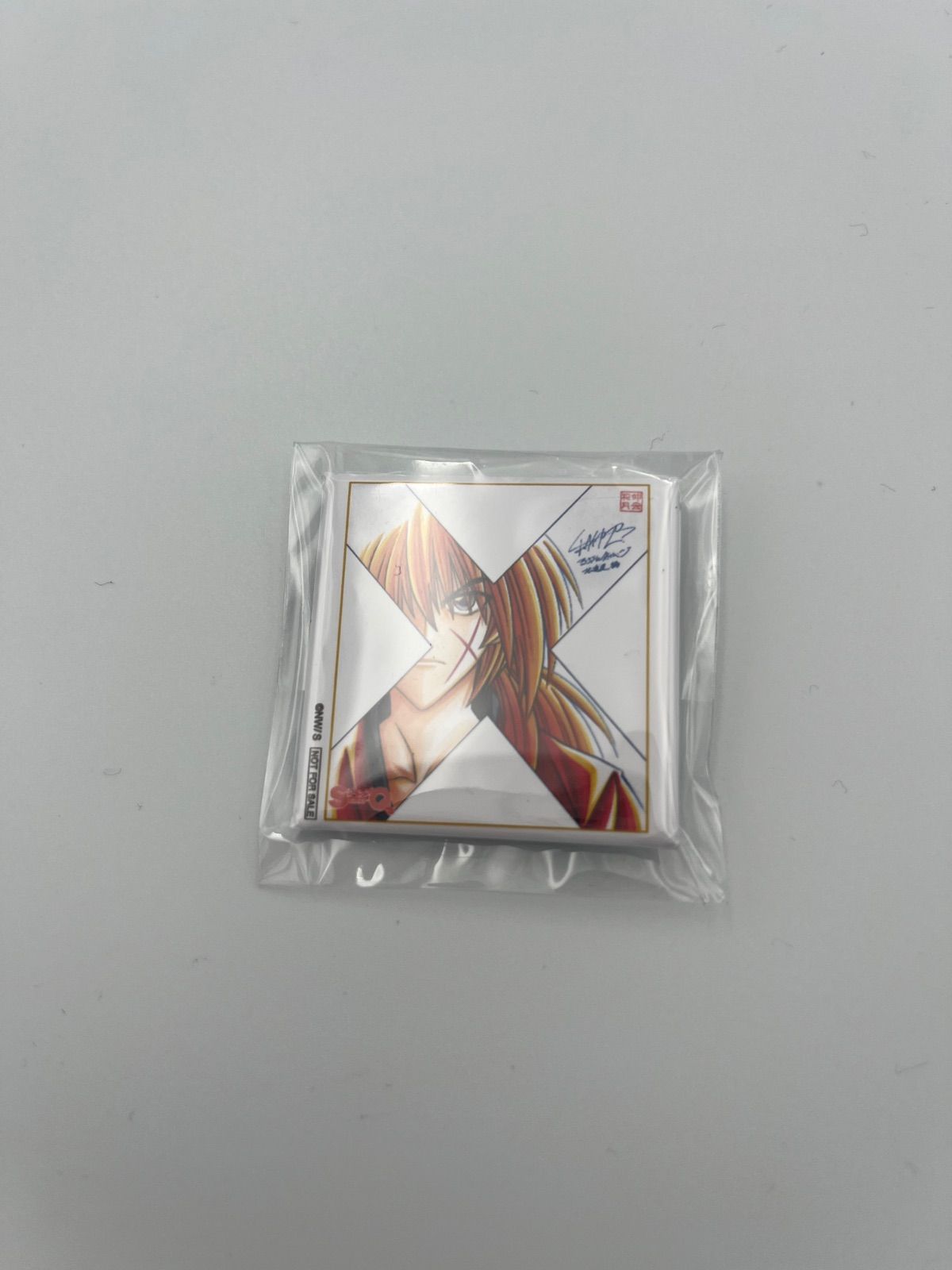 ジャンプSQ 100名 サイン色紙角缶バッジ るろうに剣心