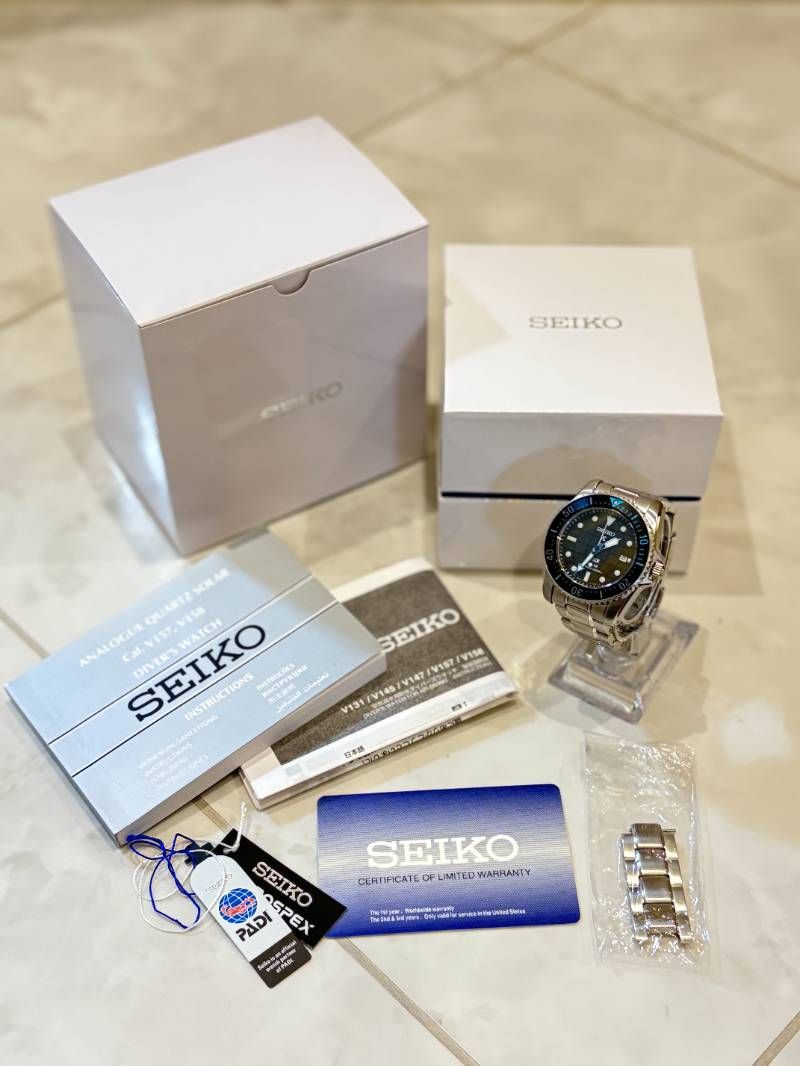 SEIKO PROSPEX PADI セイコー ソーラー ダイバーウォッチ 200M 防水 プロスペックス V147-0CS0