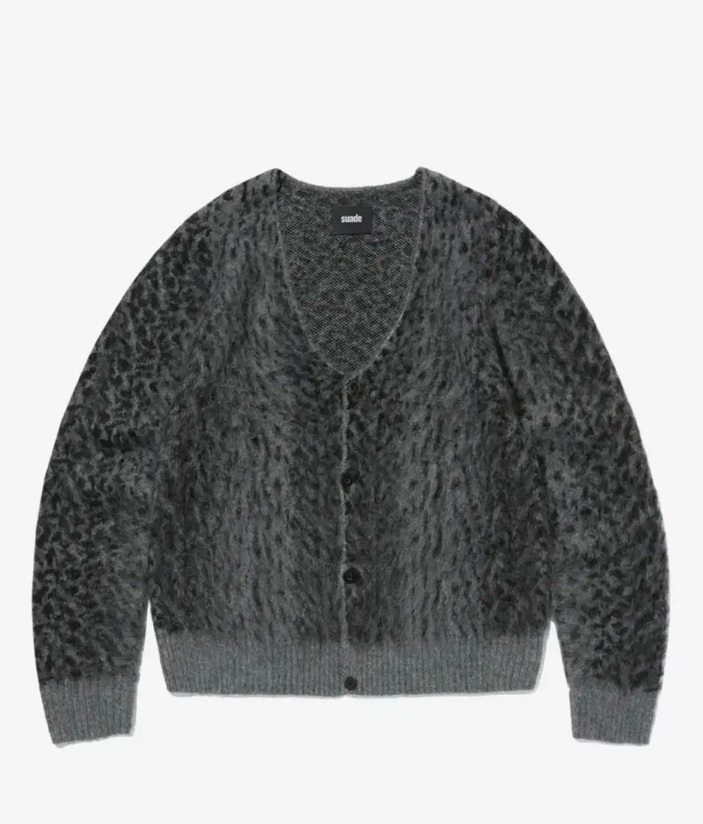 スウェード LEOPARD CARDIGAN BLACK