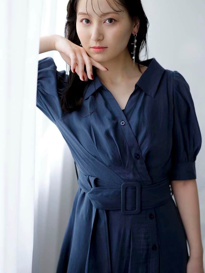 カシュクールシャツワンピース レディース