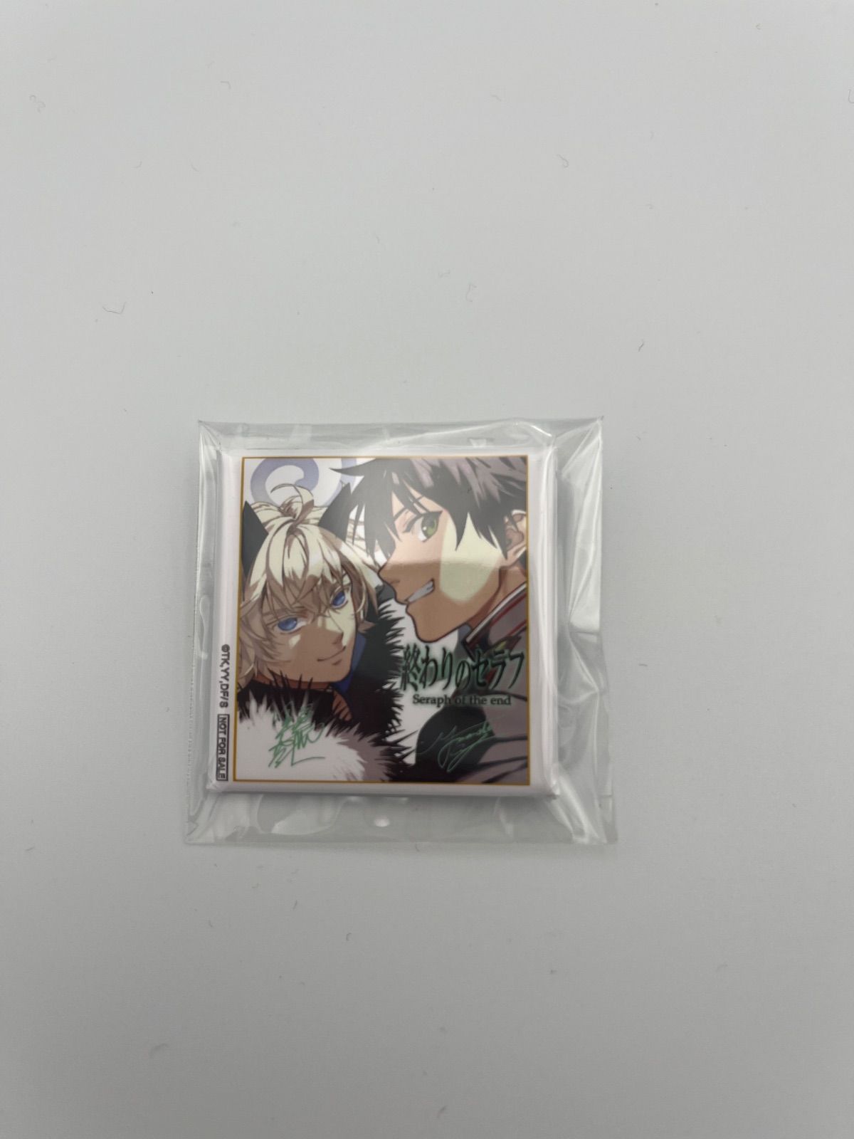 ジャンプSQ 100名 サイン色紙角缶バッジ 終わりのセラフ