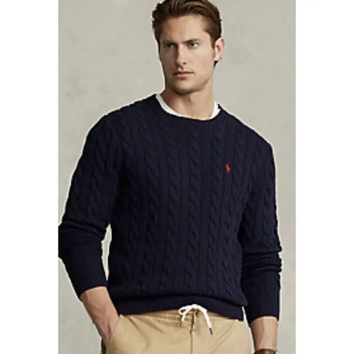 ポロ ラルフローレン ネイビー ケーブル編み ニット