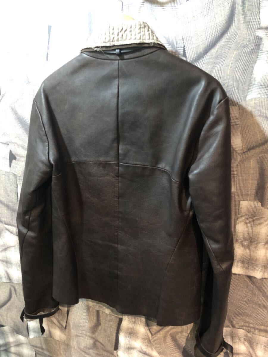 福岡 m a エム エー クロス レザージャケット ma ブルゾン ライダース ブラウン 定価約５０万円 FK お出かけ用 その他 