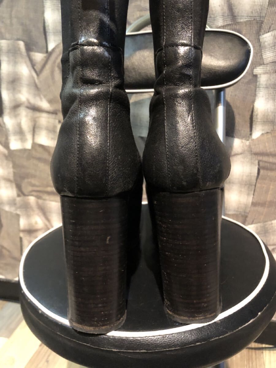 福岡 Rick Owens リックオウエンス LEATHER KISS BOOTS レザー キスブーツ サイドゴア サイズ41 ヒールブーツ ブラック FK
