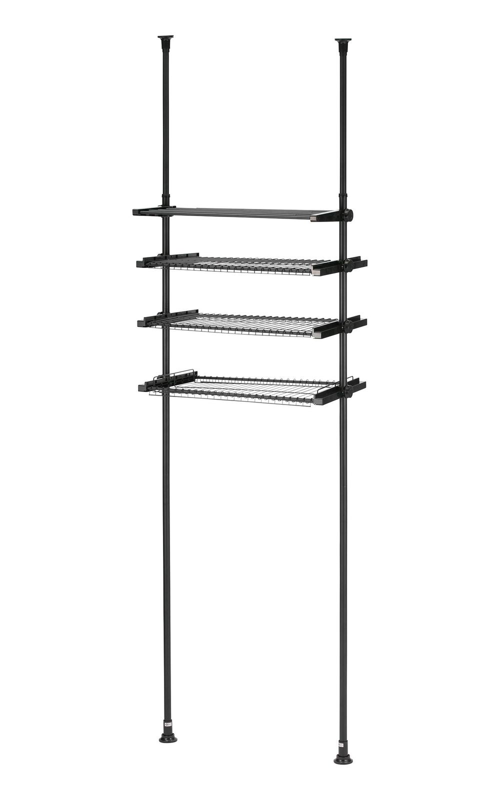 武田コーポレーション 脱衣所 タオルラック つっぱり棒 伸縮棚 ブラック 75 120×43×220 280㎝ デザイン突っ張り洗濯機ラック T0-DTS220BK ブラック 洗濯機ラック