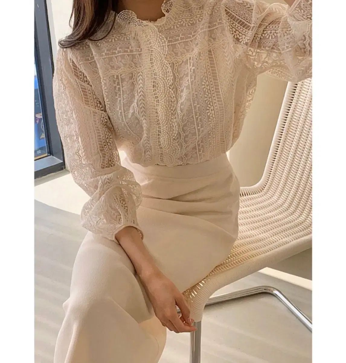 BOWEN オーガンザ シャツ ブラウス