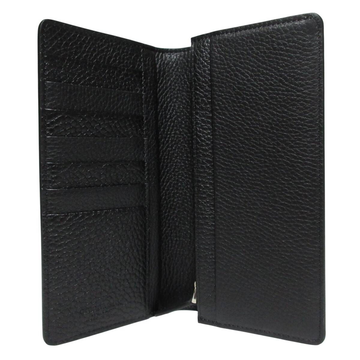 新品メンズ ジョルジオ アルマーニ トリヨンレザー長財布ブラック