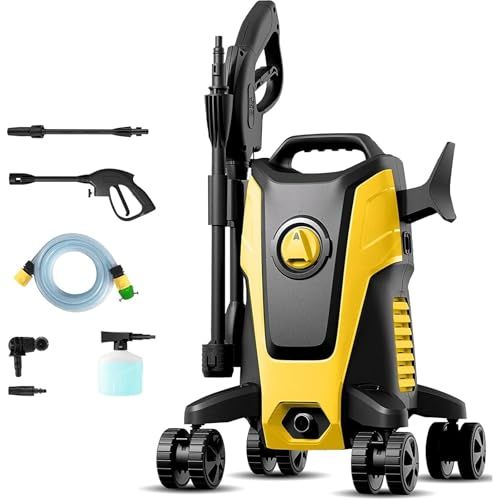 COOCHEER 2025 強力洗浄機 最大出力圧力14メガパスカル 50Hz 60Hz 日本の東西部地域に適用 直結水道と自吸両方対応 1500ワット電動高圧洗浄機 万向ノズルとフォームキャノン付き 高圧ホース10メートル 水道 aa83d3b7