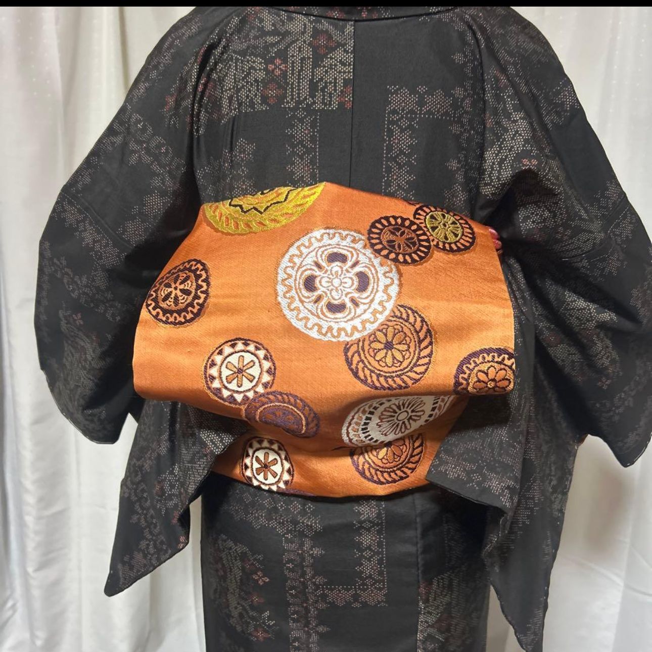 新品 美品 袷 正絹 大島紬 フルセット New / Excellent Condition