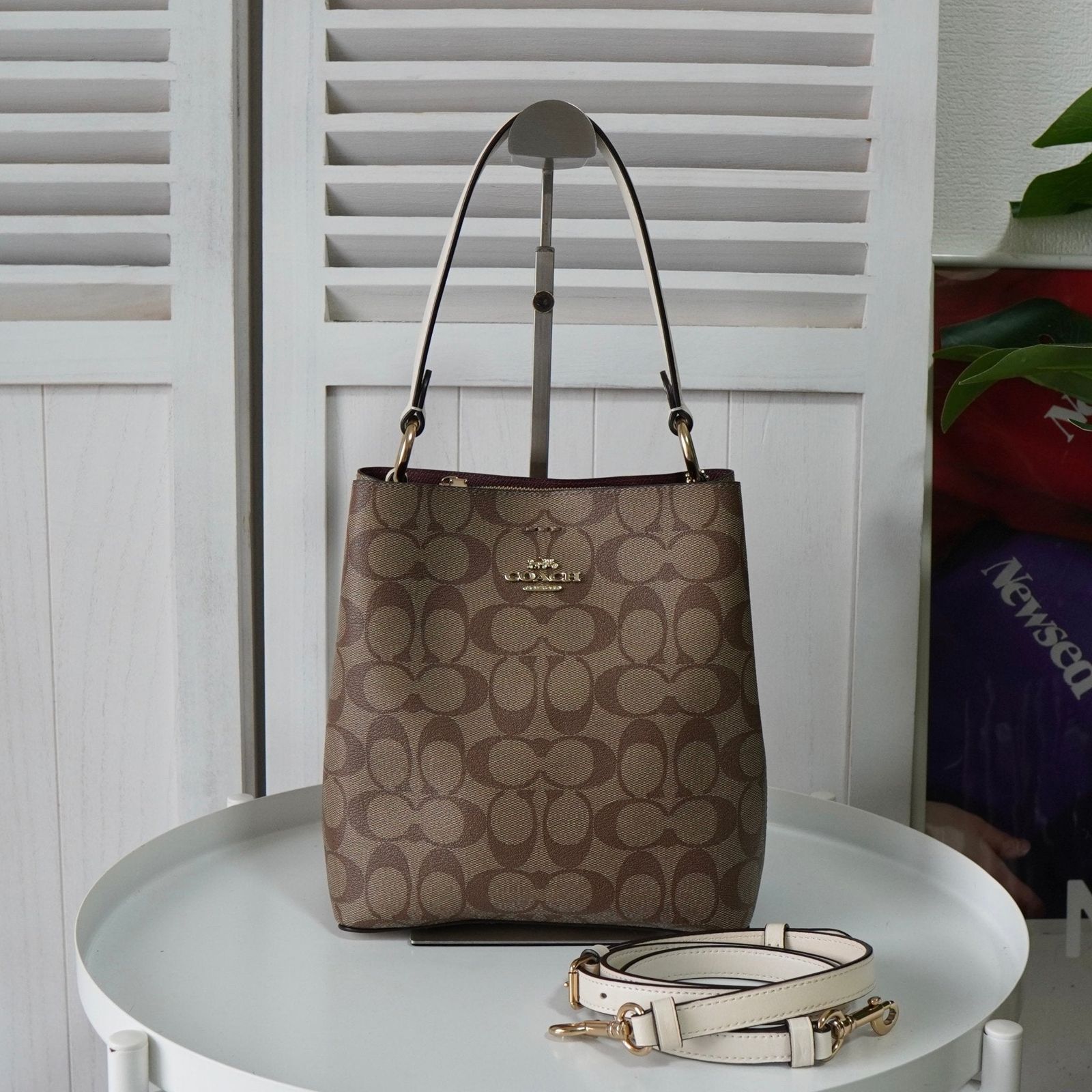 COACH ショルダーバッグ シグネクチャー タウンバケット コーチショルダーバッグタウンバケットシグネチャー