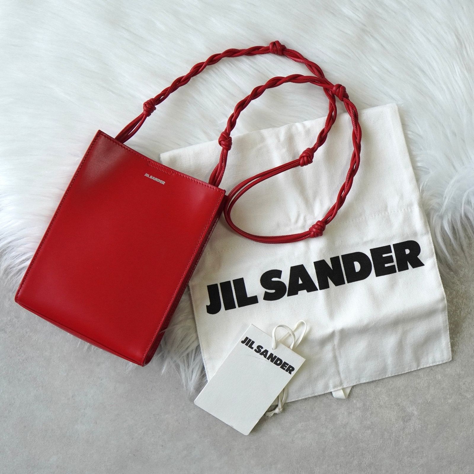 ジルサンダー タングル スモール レザー ショルダーバッグ レッド 