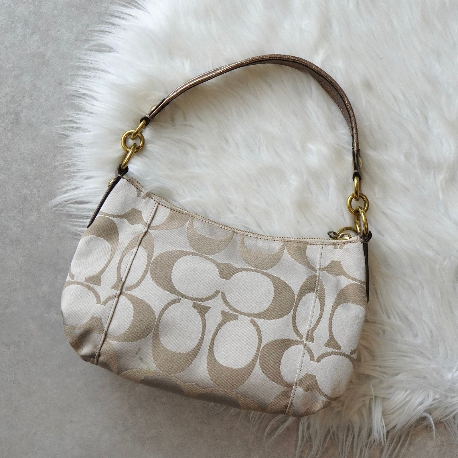 コーチ シグネチャー キャンバス 2way ハンドバッグ ショルダーバッグ