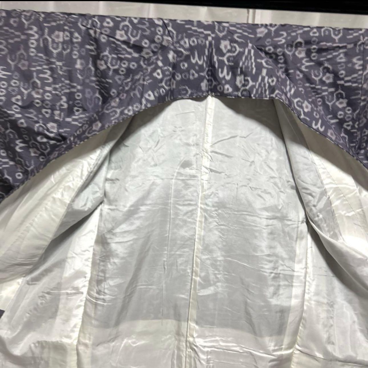  近い 袷 正絹 十日町紬 フルセット 西陣唐織名古屋帯 Excellent Condition Nearly Un Fully Lined Pure Silk Tokamachi Tsumugi Komon Kimono Set 紬 着物