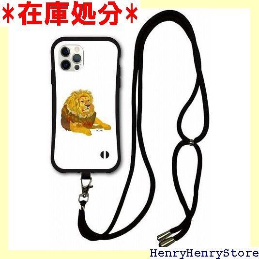 スマホショルダー付 iPhone16 ケーススマホケース i-coronケース 耐衝撃タイプ アニマル柄 O デザイン アイフォン16 ケース スマホカバー ライオン 立派なたてがみ 2293