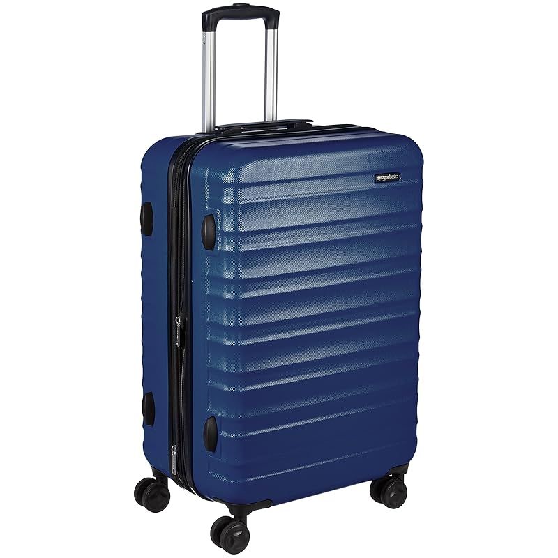 ベーシック スーツケース キャリーケース ハードタイプ ダブルキャスター付き 機内持ち込み 拡張機能付き 55cm ネイビーブルー 0