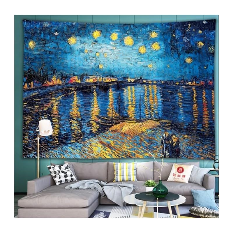 ゴッホ「星月夜」ゴブラン織りタペストリー ゴッホ「星月夜