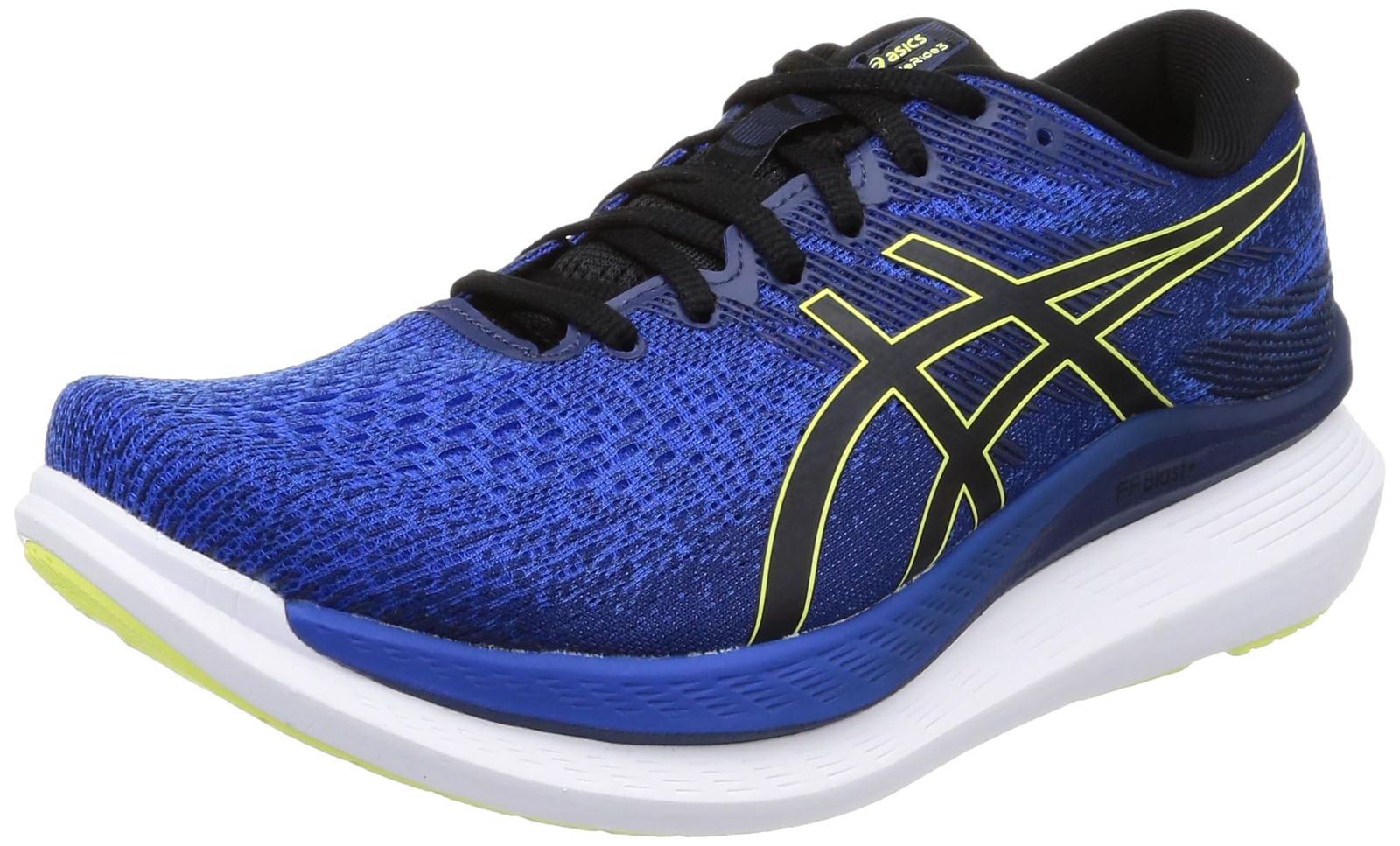 asics アシックス ランニングシューズ GlideRide 3 メンズ 404 イリュージョンブルー ブラック 25.0 cm 2E