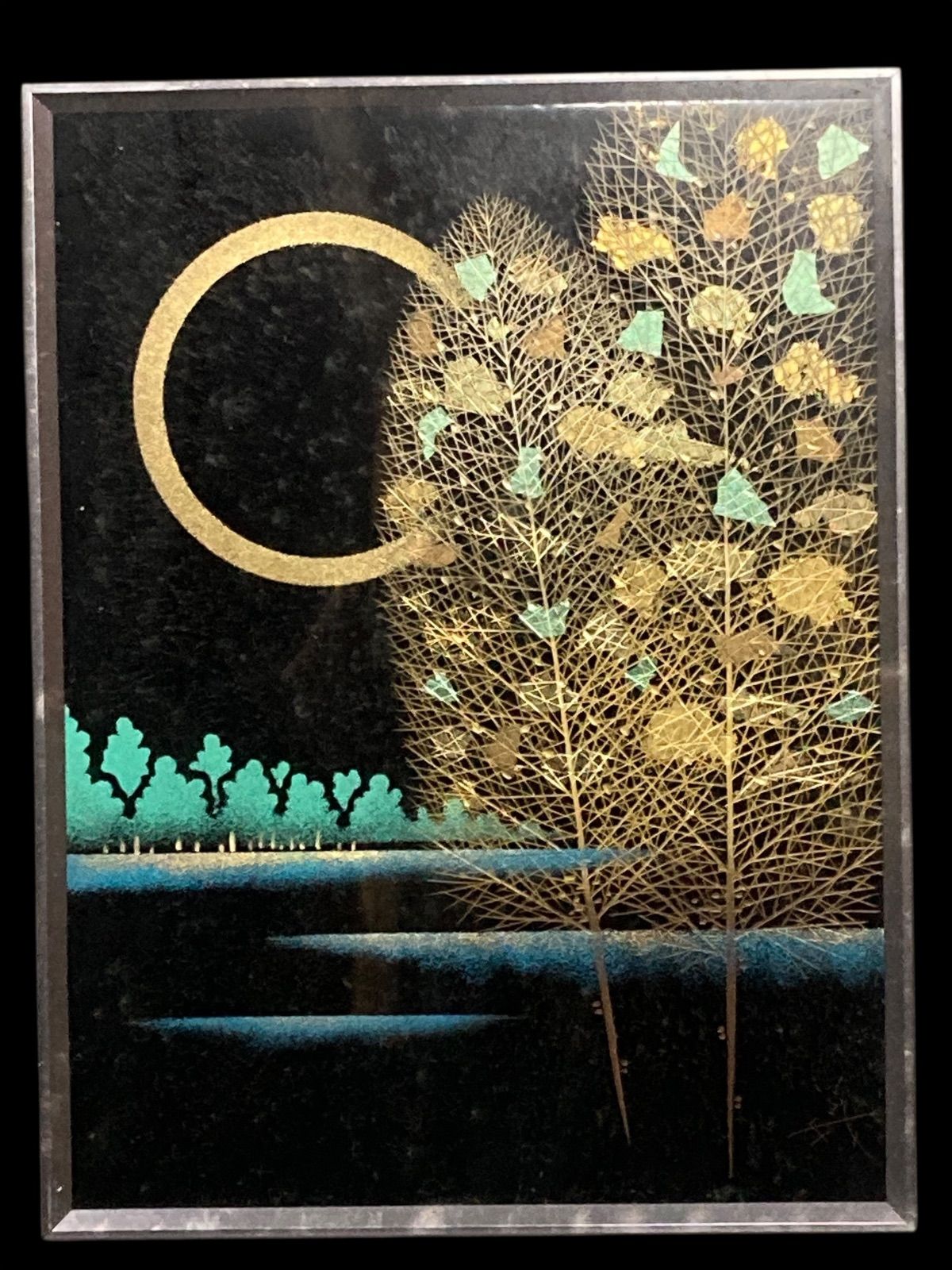 松井義明 日本新工芸展 日工会展 北陸中日美術 工芸美術北陸会展 現代美術展 輪島市美術展 日本工匠会 北陸中日美術展入選 工芸美術北陸会展奨励賞 レトロ ヴィンテージ 時代物 絵 絵画 古美術 骨董 N 25 K T 10