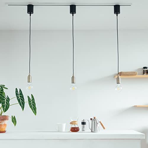 ペンダントライト ペンダント ソケット ライト 吊り下げ 照明器具 北欧 おしゃれ アンティーク E26 LED エジソン 電球 適合 引っ掛けシーリング ダクトレール 照明 ライティングレールタイプ 3個 6c05991a