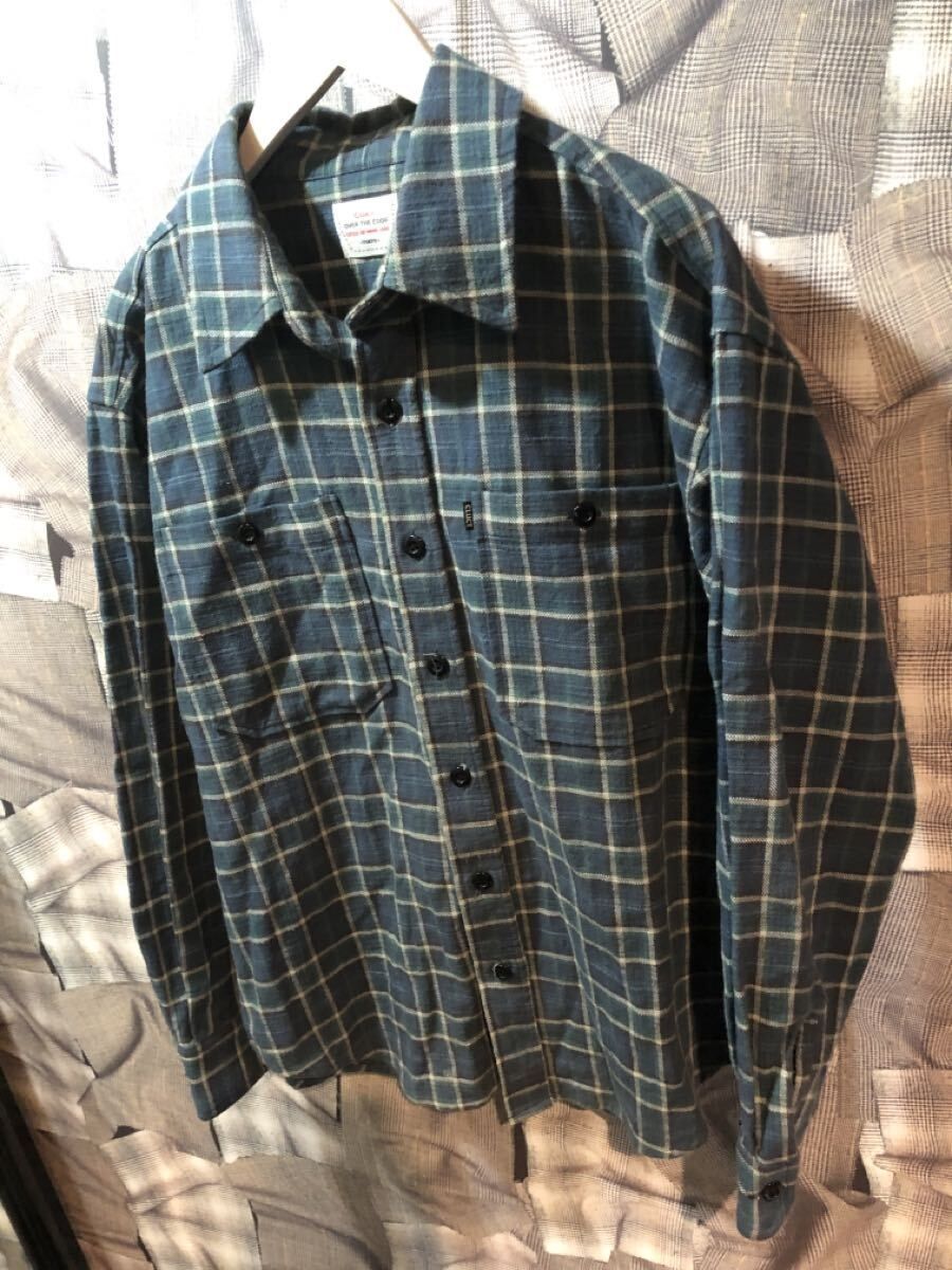 CLUCT クラクト FRESNO 23年 ロングスリーブチェックシャツ サイズM ブラックチェック ブルーチェック 04656 FK