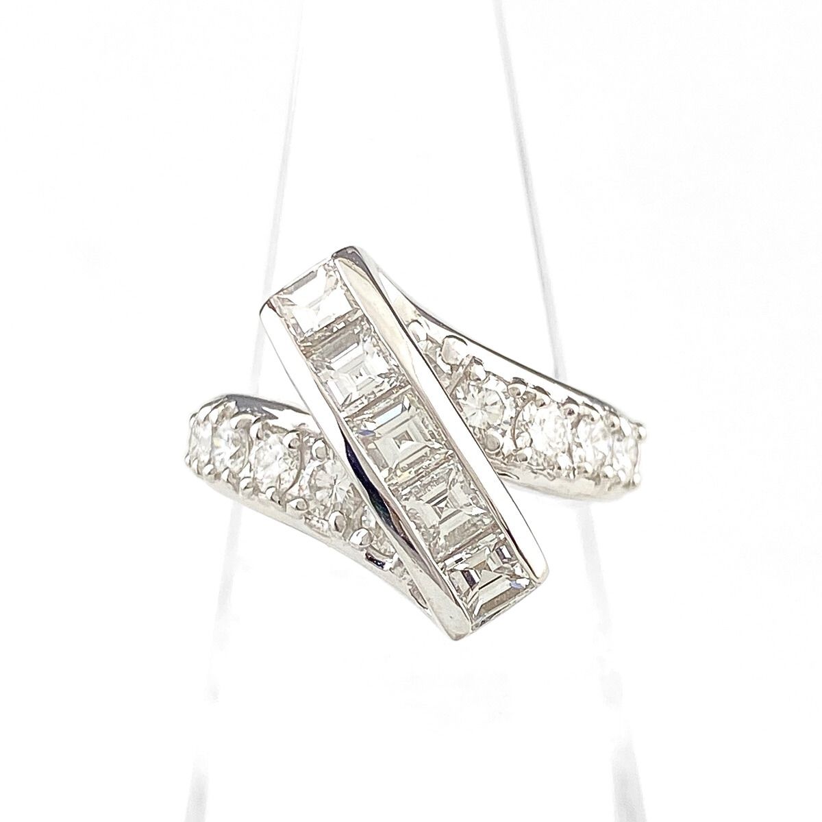 ポーラ POLA メレダイヤ デザインリング プラチナ 指輪 リング 7.5号 Pt900 ダイヤモンド レディース