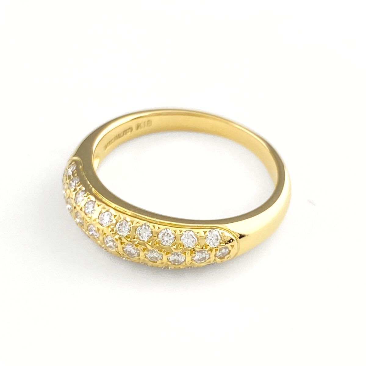 ミキモト メレダイヤ デザインリング YG イエローゴールド 指輪 リング 11.5号 K 18 ダイヤモンド レディース