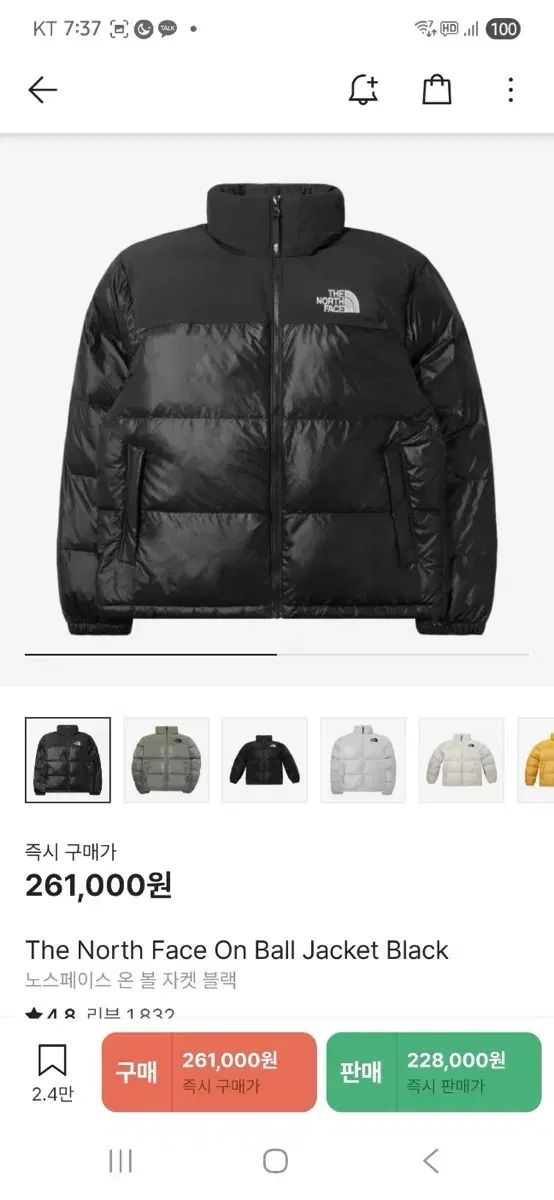 THE NORTH FACE ザノースフェイス ヌプシ 単体 ボール ジャケット ブラック L 100 サイズ