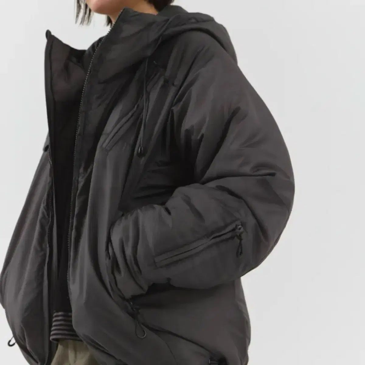 パロット リバーシブル シンサレート ダウン チャコール S size