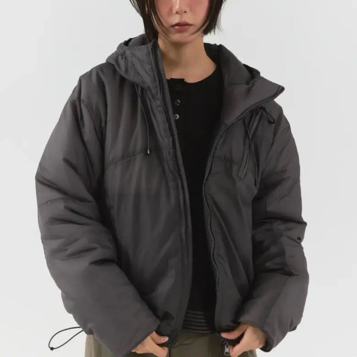 パロット リバーシブル シンサレート ダウン チャコール S size