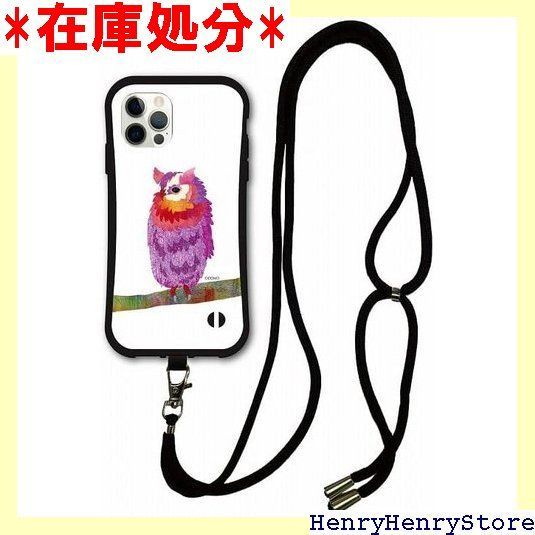 スマホショルダー付 iPhone16 ケーススマホケース i-coronケース 耐衝撃タイプ アニマル柄 O デザイン アイフォン16 ケース スマホカバー ミミズク パープル フクロウ 鳥 トリ 2297